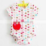 2014 Summer Baby Rompers Clothes Lovely Cotton Short Sleeve Colorful Infant Clothing Set thumbnail-1