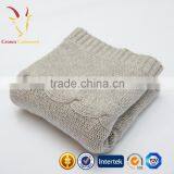 High Quality Solid Cabke Knit Baby Blanket For Winter thumbnail-4