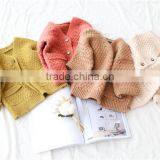 2-7 Years 2017 New Wholesale Cotton Full Sleeves Knitting Solid Sweater Long Kids Girls Coats (pick Size Color ) thumbnail-2