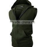 OEM New Design Cotton Plain Wholesale Sleeveless Hoodie Mens Dress Vest With Zip thumbnail-6
