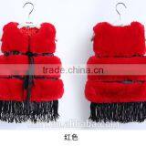 2015 Winter New Waistcoat European and American Girls Fur Vest Plus Thick Fringed/tassel Vest Faux Fur Vest Children's Jacket thumbnail-1