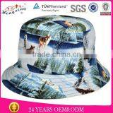 Hot Sale Custom Tie Dyed Polo Cotton Floral Print Bucket Hat thumbnail-1