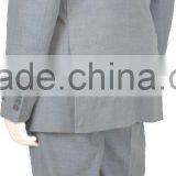 NAAMS MEN'S WOOL 2 BUTTON 2 VENT SLIM FIT SUIT JACKET FLAT FRONT PANT GREY thumbnail-3