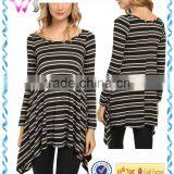 Wholesale Ladies Extra Long Stripe Sweatshirt Long Sleeves Sweatshirt thumbnail-1
