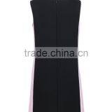 Ladies Black and White Printing Sleeveless Dress thumbnail-3