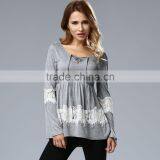 Fashion Long Sleeve Blouse for Fat Women,plus Size Women Clothing for Sale 2017 thumbnail-1