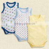 High Quality Custom Printing no Sleeve Baby Clothes Romper thumbnail-3