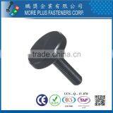 Made in Taiwan Steel Knurled Thumb Screw Flat Head Black Oxide thumbnail-6