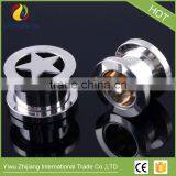 3 Colors Stainless Steel Pentagram Shape Channel Ear Plug thumbnail-2