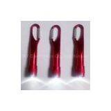 Red LED Metal / Plastic Printed Logo Led Flashlight Key Chains Torch for Promotional Gifts