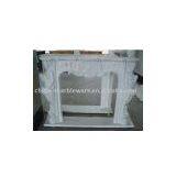 white marble indoor fireplace with sculpture (L150cm)