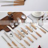 Fancy Stainless Steel Cartoon Spoon Fork Knife /ymb Beech Handle Fork Spoon/ Fancy Dinnerware