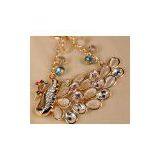 Car Gift Crystal Multicolour Peacock Keychain Key Ring Trend