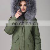 New Collections Winter Fur Coats Fox Army Jacket Women Outwear Parka thumbnail-3