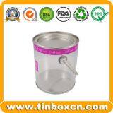 Customized Transparent PVC Metal Bucket Tin For Sweets Cookies Food Packaging thumbnail-4