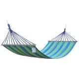 Outdoor Fabric Hammock Bed With Wooden Bars thumbnail-2