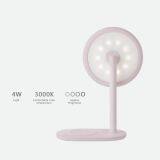 Wireless Fast Charger LED Makeup Mirror With Table Lamp thumbnail-4
