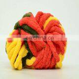 MIX COLOR Knit Vegan Yarn 100% Polyester Chenille Yarn Super Chunky Velvet Big Crochet Yarn thumbnail-2