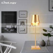 Home Dining Side Gold Lampe De Table Rechargeable