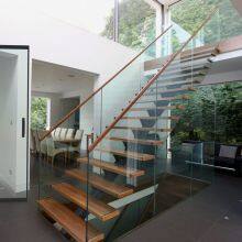Inside Stair Modern House Residential Steel Stairs/ Floating Straight Staircase