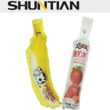Printed Heat Sealed Mango/banana Shaped Pouch Disposable Flexible Plastic Pouch