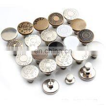 Screw Flexible Adjustment Pin Retractable Adjustable for Pants Jeans Button Adjust