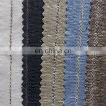 Men's and Women's Suits Ramie Cotton Shirt Trouser Suits Fabric Pure Linen Yarn-dyed Fabric
