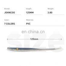 JOHNCOO 125mm 3.8g 10pcs Per Box PVC Material Lerrue Pike Bass Silicone Soft Lure Fishing Lures thumbnail-3