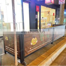 High Quality Road Safety Breeze Barrier  Metal Barriers Road Safety Products Outdoor Cafe Barricade