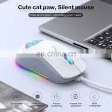 CW918 Cat Paw Game Mouse 7 Color RGB 7200DPI Universal Usb Wired Gaming Mouse For Computer thumbnail-3