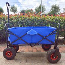 Collapsible Utility Beach Cart 3.00-4 Wheels Tools Trolley Eco-Friendly Folding Wagon Hand Cart thumbnail-1