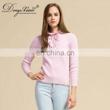 Wholesale Women's Keep Warm Pullover Pink Ladies Cable Cashmere Sweater thumbnail-2