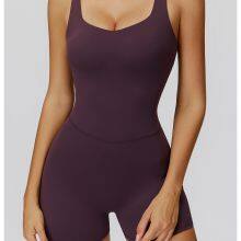 Wholesale Activewear Quick Drying Yoga Fitness Wear Set Workout Sport One Piece Yoga Jumpsuit for Women thumbnail-2