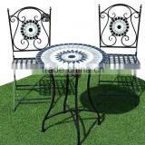 3PC Mosaic Bistro Dining Set Outdoor Furniture thumbnail-1