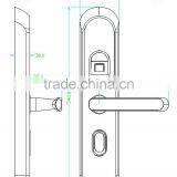 New Zinc Alloy Keyless Touch Screen Smart Fingerprint Sliding Door Lock thumbnail-6