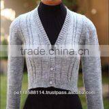 ALPACA WOOL SHORT CARDIGAN