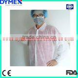 Disposable White Waterproof Lab Coat With Snaps thumbnail-2