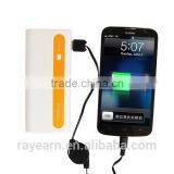 REYON Power Bank 10000mAh External Battery Charger Dual USB Charger With Flashlight Fast Charging for Apple Phone IPad Samsung thumbnail-3