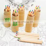 Customized 3.5''Colored Pencil With Pencil Sharpener ,sticker Label thumbnail-1