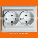 Power Supply ABS European Wall Electrical Shucko Socket(F7210)