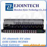 Ejoin Human Behavior 16 Channels 64 Sim Cards Wireless Sip Vos Asterisk Voip Gsm Gateway Goip