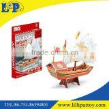 Hot Selling Ancient 3D Puzzle Sailing Toy