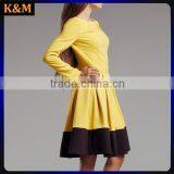 Yellow Skater Dress A-line Dress Women Retro Dress Women Fit and Flare Dress thumbnail-3