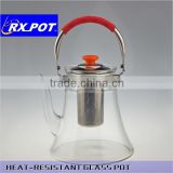 High quality heat resistant borosiilcate pyrex hand made mouth blown coffee pots 800P/1500P