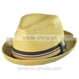 Classic Design Best Selling 100% Paper Castor Toyo Straw Fedora Hat