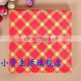Simple Red England Grid Style100% Virgin Wood Pulp Printed Tissue Paper Napkin