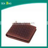 Men's Short Bifold Woven Leather Wallet thumbnail-2