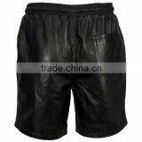 VIPARO Mens Black Soft Lambskin Leather Shorts - Melvin thumbnail-3