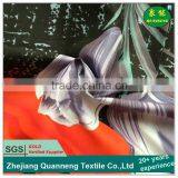 Dark Red Flowers Print 100 Polyester Woven Fabric