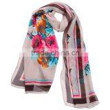 2015 Fashionable Flower Chiffon Scarf In Stock Whole Sale Hot Sale thumbnail-4